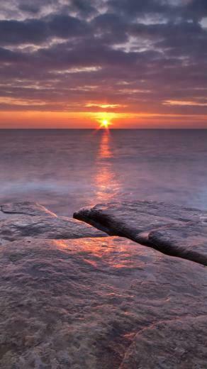 Ocean Beach Sunset HD iPhone Wallpaper Part Two