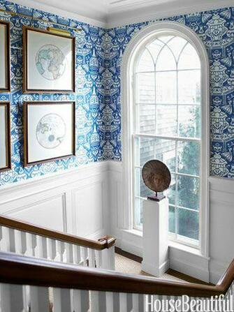 Clarence House S The Vase Wallpaper Lines Main Stairway