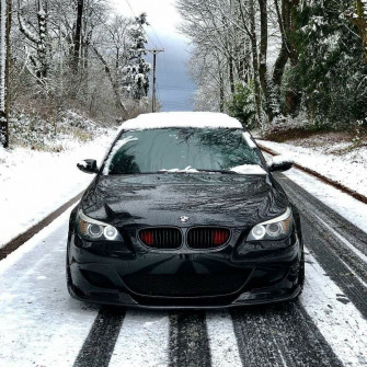 Bmw E60 M5 Black Winter Wallpaper