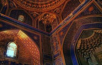 Wallpaper Uzbekistan Samarkand Gilded Madrasa Madrasah Tillya