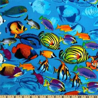 Fish Tahiti Wallpaper Timeless Treasures Tropical School Of Blue