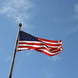 American Flag Atop Flagpole