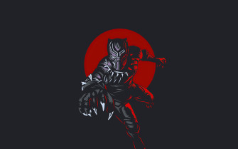 Wallpaper Black Panther Wakanda King Minimal
