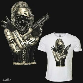 Marilyn Monroe Drawings Gangster For