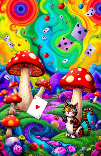 Trippy Alice In Wonderland Wallpaper