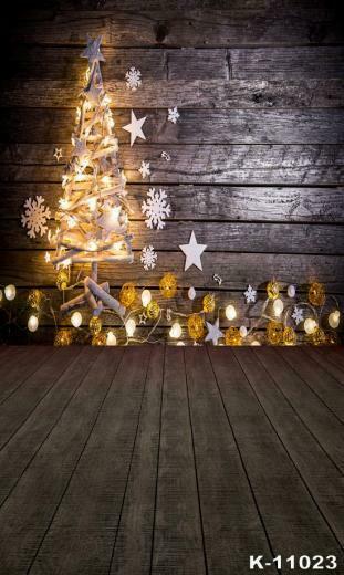 Retro Wood Photography Backdrops 150x150cm Christmas Photos
