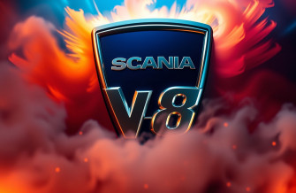 Scania V8 Logo Wallpaper