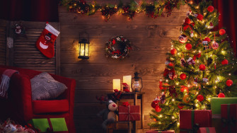 Wallpaper Christmas Tree Holiday Decorations