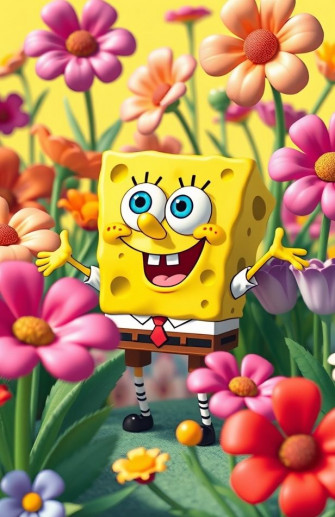 Spongebob Flower Background