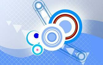 Blue Circles And Shapes Wallpaper