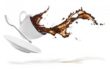 Coffee Cup Splash Wallpaper