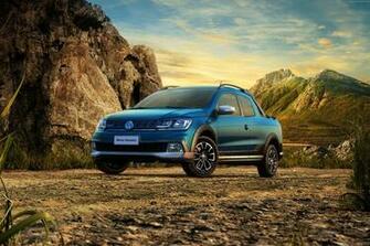 Blue Volkswagen Saveiro Cross Cd Pickup Cars And
