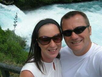 Pat And Jen At Huka Falls Photo