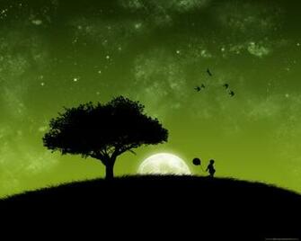 Dark Green Tree Abstract Other HD Desktop Wallpaper