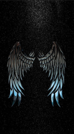 Black Angel Wings Wallpaper