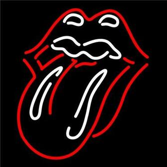 Rolling Stones Logo Black Background