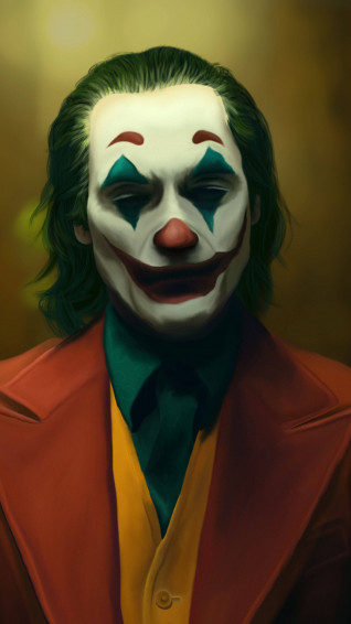 3d Joker iPhone Digital Painting Wallpaper