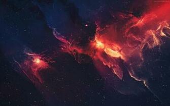 Red Galaxy Space Wallpaper Desktop Picture HD Photo