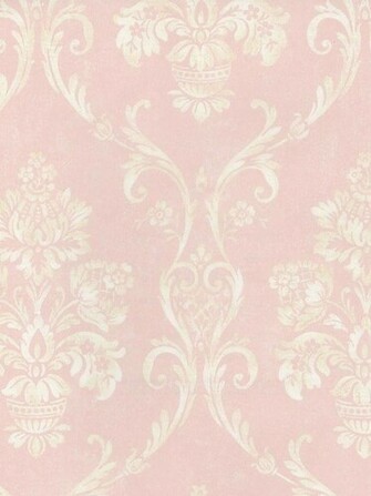 Interior Place Soft Pink Floral Damask Wallpaper