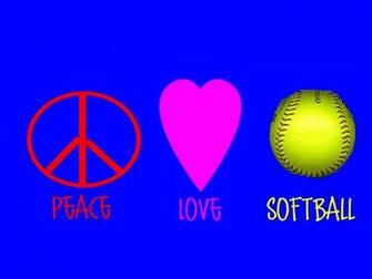 Peace Love Softball By Rockstarmeg4