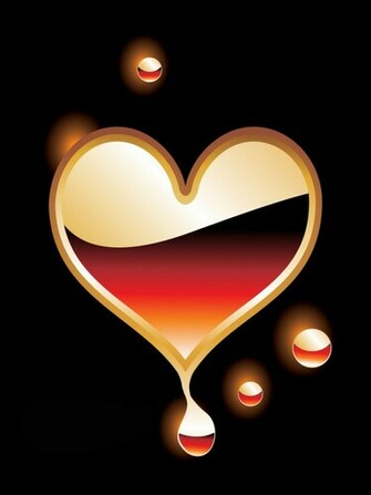 Colorful Hearts On Black Background Elsoar