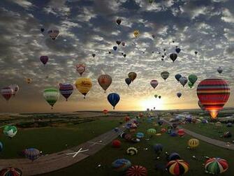 Wallpaper Shiny Hot Air Balloons HD Widescreen