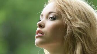 Wallpaper Girl Blonde Wind Hair Full HD 1080p