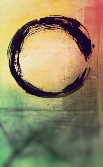 Zen iPhone Wallpaper Circle Art Abstract Rainbow Painting