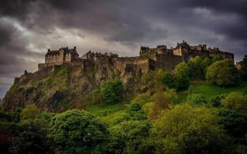 Mountains Castle Hill Trees Wallpaper
