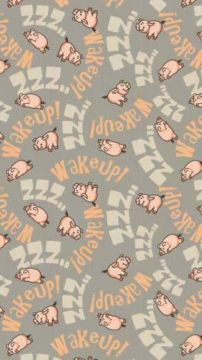 Cute Pig Background iPhone Wallpaper Top