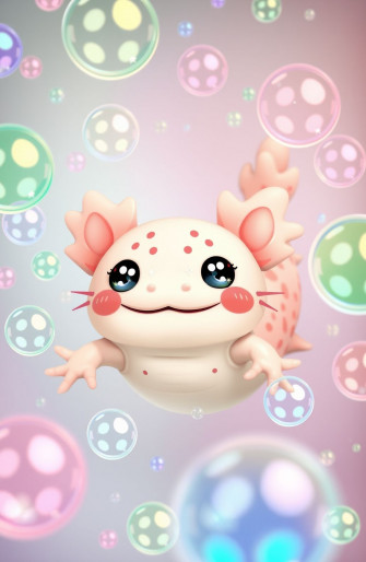 Kawaii Axolotl Wallpaper
