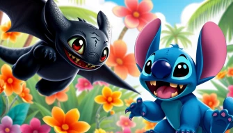 Toothless And Stitch Wallpaper