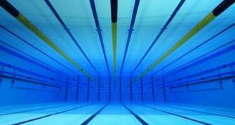Olympic Swimming Pool At The Aquatic Centre In London