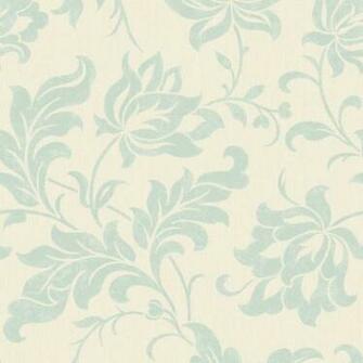 Floral Pattern Wallpaper Duck Egg Sample Contemporary