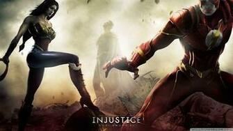 Among Us Wallpaper Featuring Flash Wonder Women Superman Batman