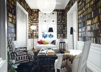 Fake Bookshelf Wallpaper Idesignarch Interior Design Architecture
