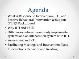 Response To Intervention Positive Behavioral