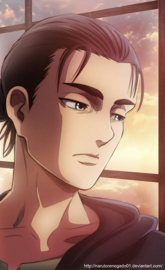 Eren Yeager Season Long Hair iPhone Wallpaper