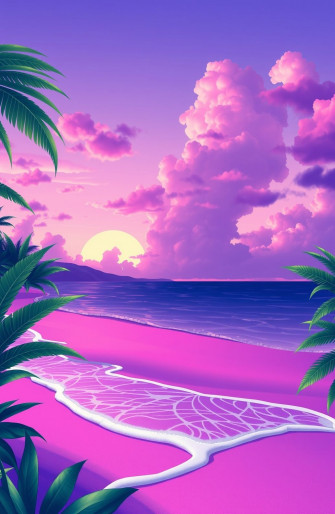 Purple Beach Wallpaper