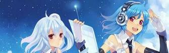 Wallpaper Anime Girl Headphones Tablet Greet