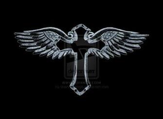 Winged Cross Wallpaper Invert By Charcoalmagic