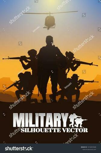 Military Vector Illustration Army Background Soldiers
