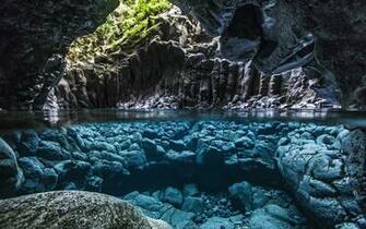 Caves Pool Clear Crystal Water Underwater Jungle Wallpaper Background
