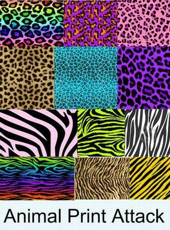 Rainbow Animal Wallpaper Purple Print