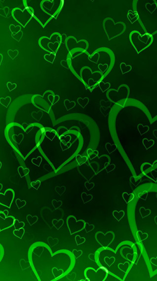 Green Hearts Wallpaper