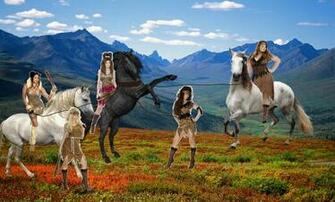 A Group Of Strong Sexy Cavewomen Tames Beautiful Wild Black