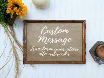 Decorative Frame Custom Wood Sign Rawhide Background