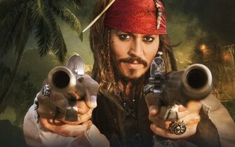 Captain Jack Sparrow With Gun HD Wallpaper