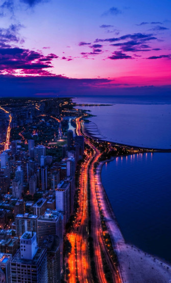 City Sunset iPhone Wallpaper