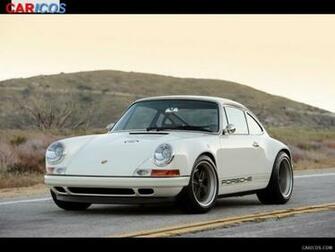 Singer Porsche White Front Wallpaper iPad